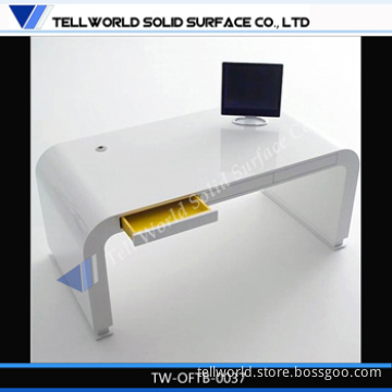 Factory Directly Supplier Modern Solid Surface White High Gloss Office Counter
